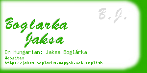 boglarka jaksa business card