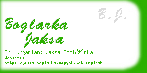 boglarka jaksa business card